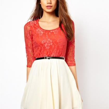 Slim Lace Skirt, Send Belt FD on Luulla